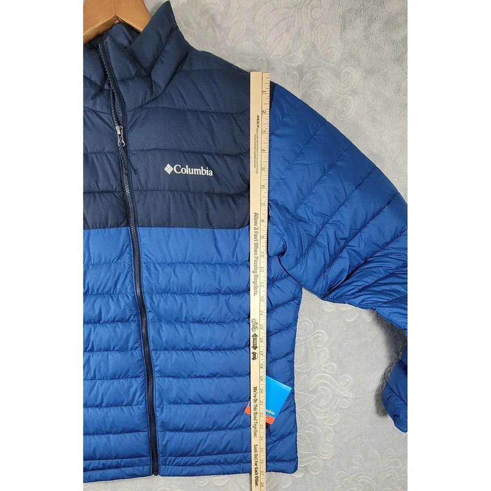 Columbia Men's Powder Lite II Blue Puffer Jacket Size Large Omni-Heat Active Fit